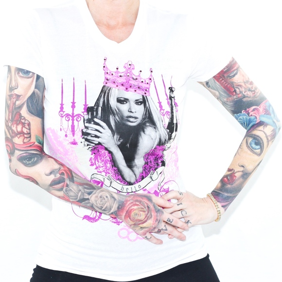Rare “Hello Jenna” Crowned RhineStones Soft Tee - Picture 2 of 6